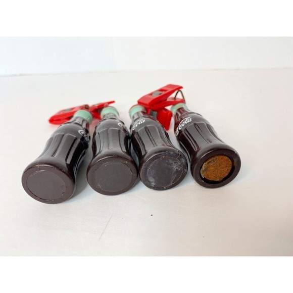 Lot of 4 Miniature 3” Coca Cola Bottle Table Cloth Clip Weights Picnic Décor - Picture 5 of 5